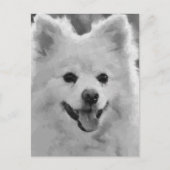 Japanse spitz briefkaart (Voorkant)