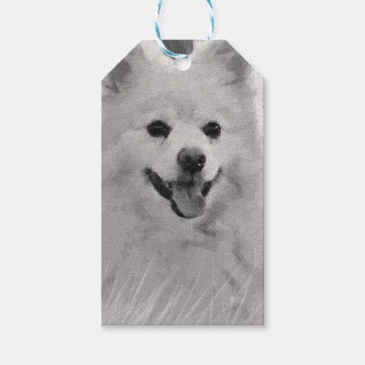 Japanse spitz cadeaulabel (Voorkant)