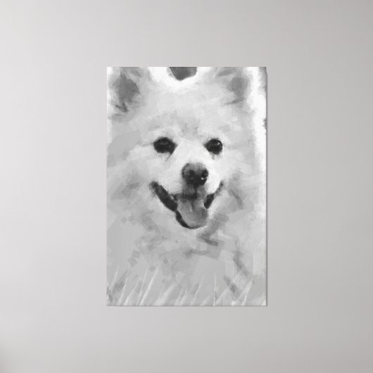 Japanse Spitz Canvas Afdruk (Voorkant)