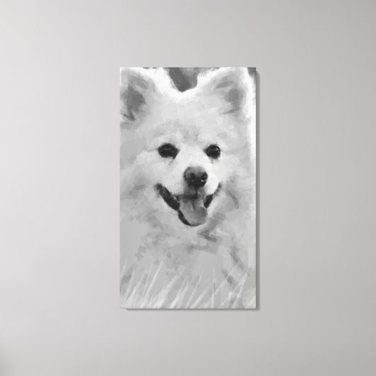 Japanse spitz canvas afdruk (Voorkant)