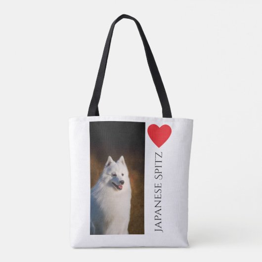 Japanse Spitz-Canvas tas (Achterkant)