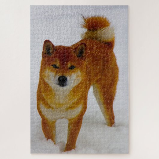 Japanse Spitz Dog. Legpuzzel (Verticaal)