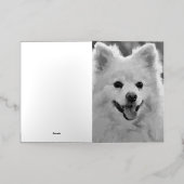 Japanse spitz folie wenskaart (Buiten Laag)