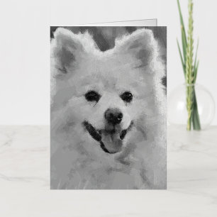 Japanse spitz folie wenskaart
