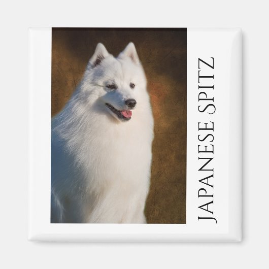 Japanse Spitz Fridge Magnet (Voorkant)