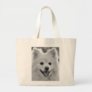 Japanse spitz grote tote bag