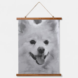 Japanse spitz hangend wandkleed