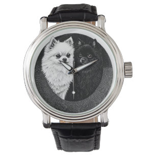 Japanse spitz hond horloge