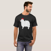 Japanse Spitz-hond Kerstman-muts Kerstmis T-shirt (Voorkant volledig)
