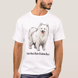 Japanse Spitz-hond Maak uw eigen aangepaste tekst T-shirt