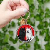 Japanse spitz hond sleutelhanger (Hand)