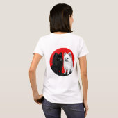 Japanse spitz hond t-shirt (Achterkant volledig)