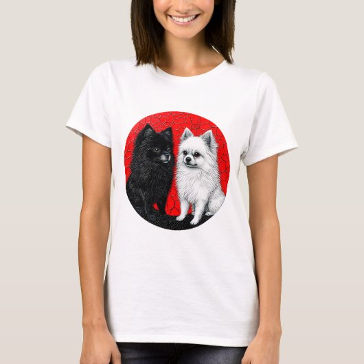 Japanse spitz hond t-shirt (Voorkant)