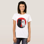 Japanse spitz hond t-shirt (Voorkant volledig)