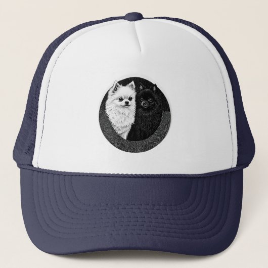 Japanse spitz hond trucker pet (Voorkant)