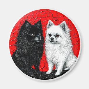 Japanse spitz honden magneet