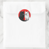 Japanse spitz honden ronde sticker (Tas)