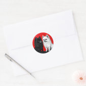 Japanse spitz honden ronde sticker (Envelop)