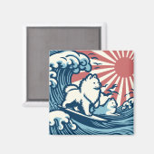 Japanse Spitz Honden Zweren de Grote Golf Magneet (Voorkant / Achterkant)