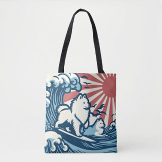 Japanse Spitz Honden Zweren de Grote Golf Tote Bag