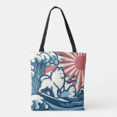 Japanse Spitz Honden Zweren de Grote Golf Tote Bag (Achterkant)