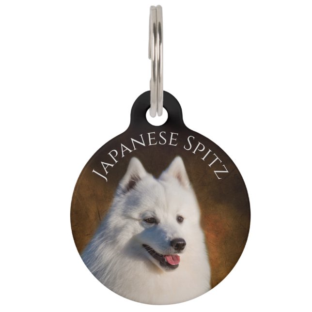 Japanse spitz huisdierpenning (Voorkant)