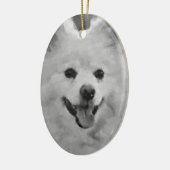 Japanse spitz keramisch ornament (Links)