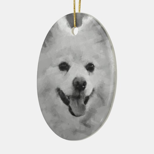 Japanse spitz keramisch ornament (Links)