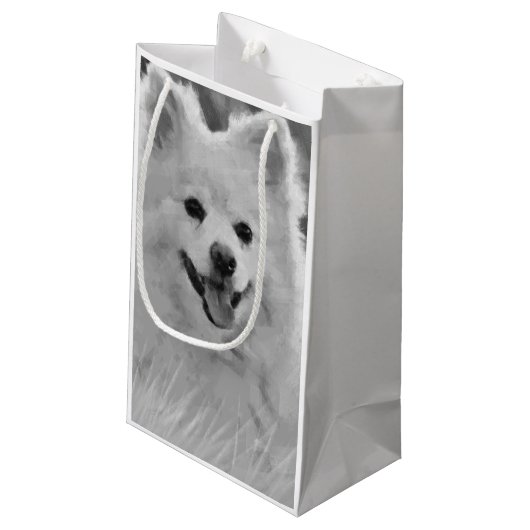 Japanse spitz klein cadeauzakje (Achterkant Gekanteld)