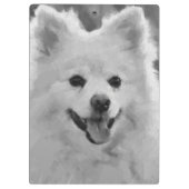 Japanse spitz klembord (Achterkant)