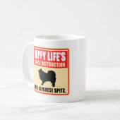 Japanse spitz koffiemok (Voorkant links)