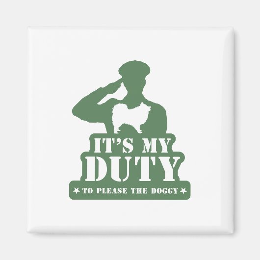 Japanse spitz magneet (Voorkant)