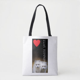 Japanse Spitz Puppies Canvas tas
