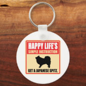 Japanse spitz sleutelhanger (Voorkant)