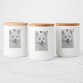 Japanse spitz voedselcontainer etiket (Flessen)