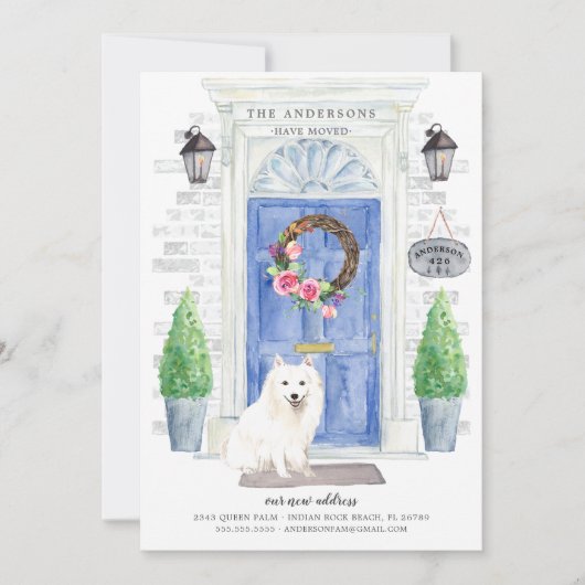 Japanse Spitz-vooraankondiging voor verplaatsen va Kaart (Voorkant)