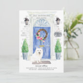 Japanse Spitz-vooraankondiging voor verplaatsen va Kaart (Staand voorkant)