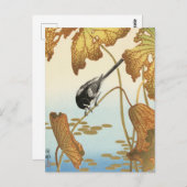 Japanse staart op het Plant Lotus door Ohara Koson Briefkaart (Voorkant / Achterkant)