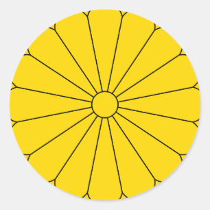 Japanse staatsmunt van het heraldry-symbool ronde sticker