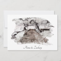 *~* Japanse stadions Art + RSVP QR AR27 Wedding
