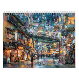 Japanse Stadsgezicht | Tokio Japan Stad Muur Kalender