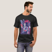 Japanse Stadsillustratie Vaporwave T-shirt (Voorkant volledig)