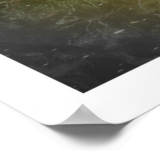 Japanse Steenlantaarn Poster (Hoek)