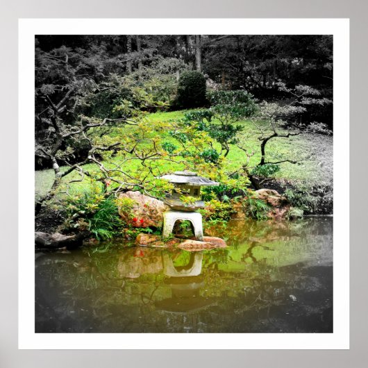Japanse Steenlantaarn Poster (Voorkant)