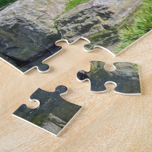 Japanse steenlantaarnpuzzel legpuzzel (Zijkant)