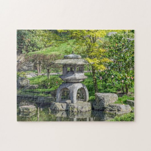 Japanse steenlantaarnpuzzel legpuzzel (Horizontaal)