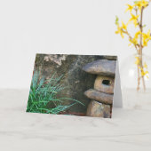 Japanse stenen lantaarn kaart (Gele Bloem)