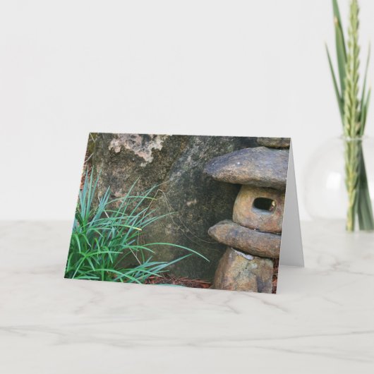 Japanse stenen lantaarn kaart (Voorkant)