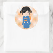 Japanse Sticker Kokeshi Doll (Tas)