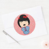 Japanse Sticker Kokeshi Doll (Envelop)